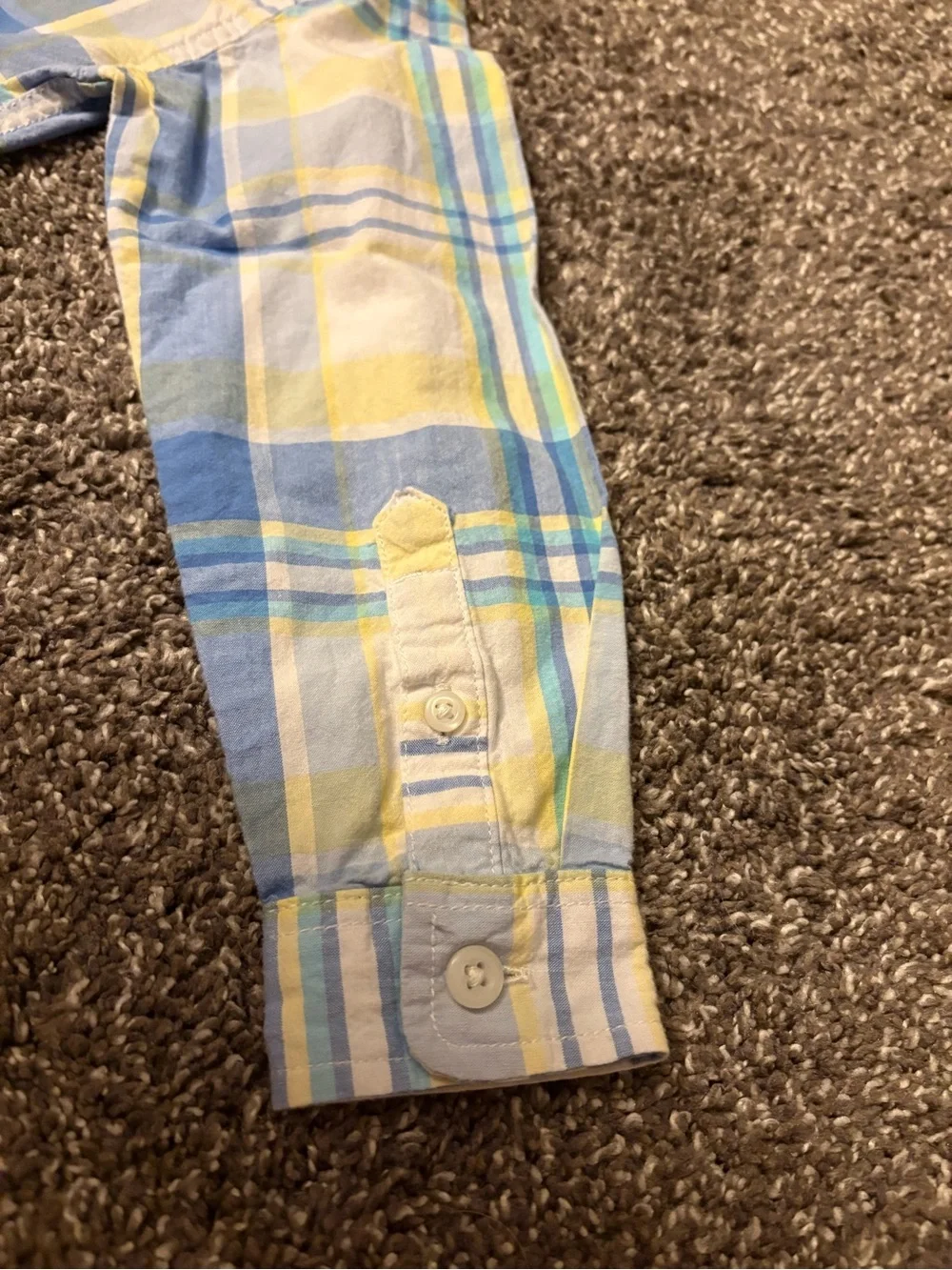 The Children's Place Blue and Yellow Plaid Button-Down Shirt